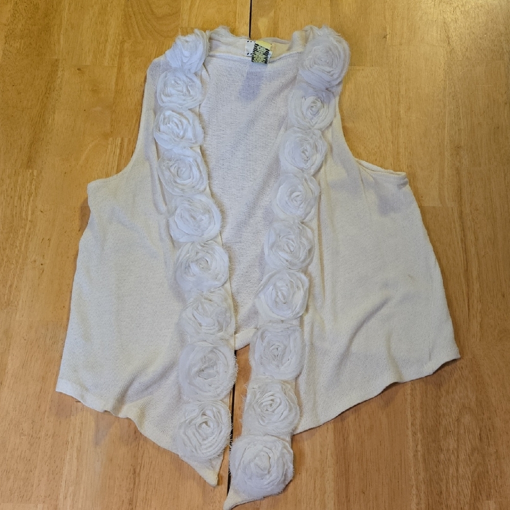 Vest with Floral Accents